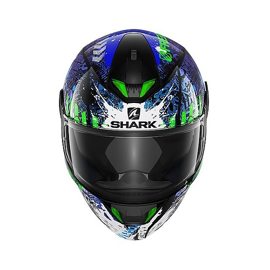 Full Face Helmet Moto Shark SKWAL 2.2 Replica Switch Riders 2 Black Blue