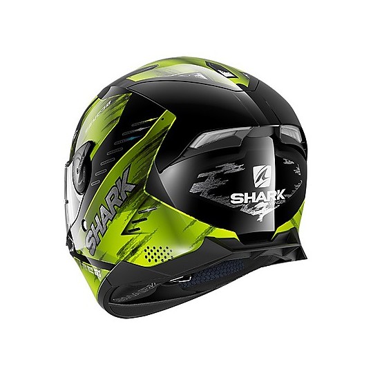 Full Face Helmet Moto Shark SKWAL 2.2 Venger Black Yellow Fluo