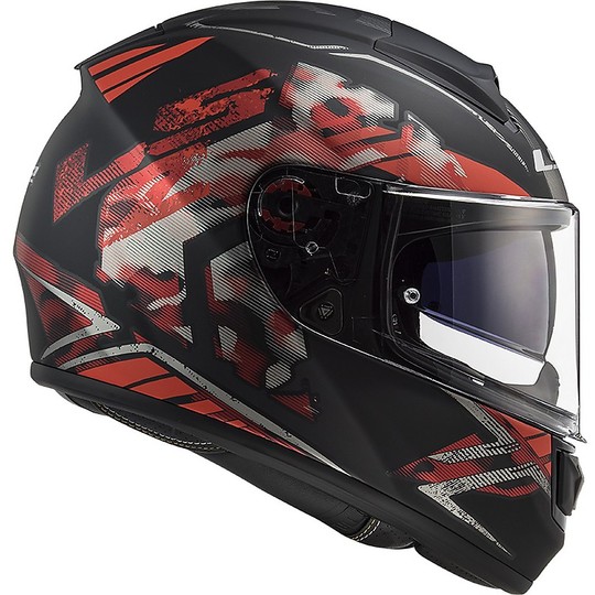 Full Face Helmet Motorcycle HPFC Ls2 FF397 VECTOR EVO Black Stencil Matt Red
