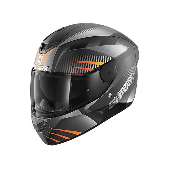 Full Face Helmet Motorcycle Shark D-SKWAL 2 Mercurium Mat Black Orange Matt