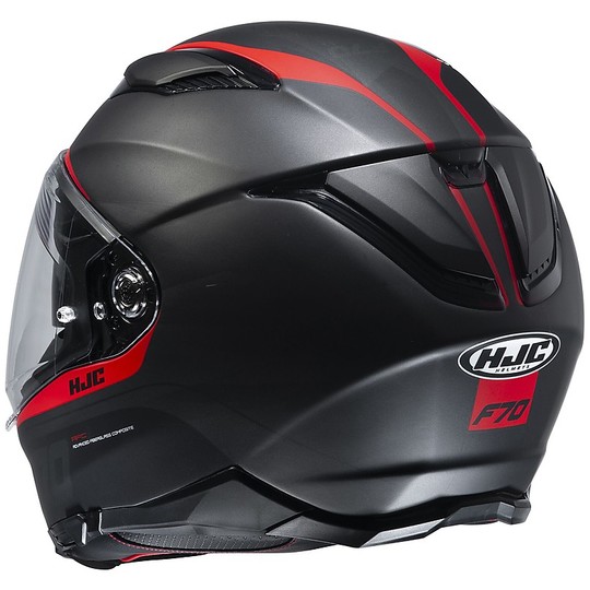 Full Face Helmet With Fiberglass Double Visor HJC F70 FERON MC1SF Black Red Matt