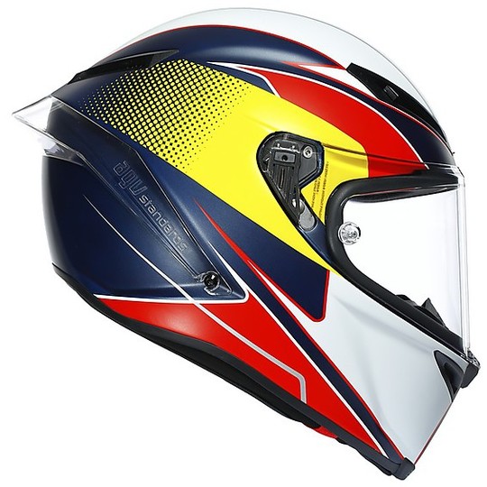 Full Face Motorcycle Helmet AGV CORSA R Multi SUPERSPORT Blue Red Yellow