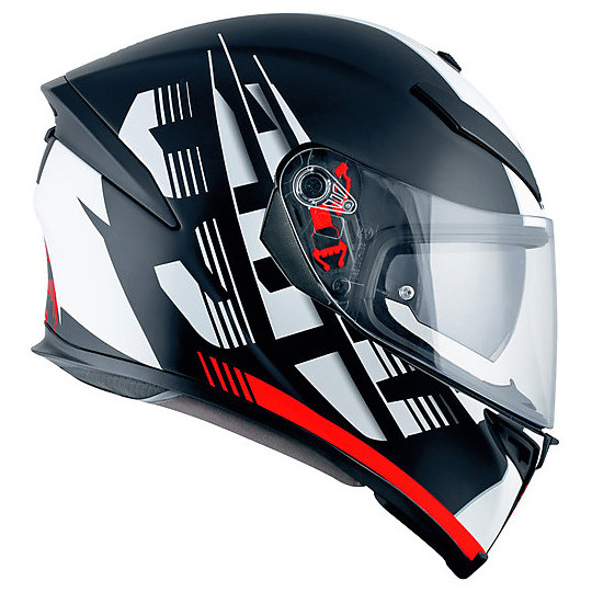 Full Face Motorcycle Helmet AGV K5 S Multi DARKSTORM Black Red Matt