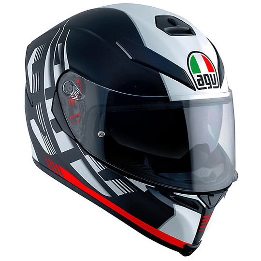 Full Face Motorcycle Helmet AGV K5 S Multi DARKSTORM Black Red Matt