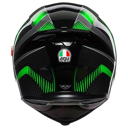 Full Face Motorcycle Helmet AGV K5 S Multi HURRICANE 2.0 Black Green