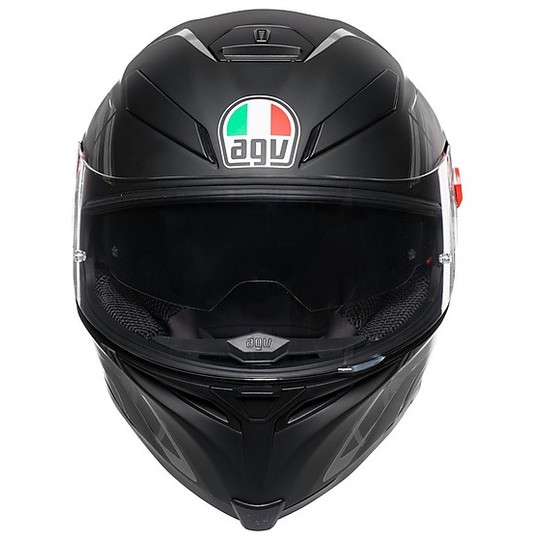 Full Face Motorcycle Helmet AGV K5 S Multi TORNADO Black Silver Matt