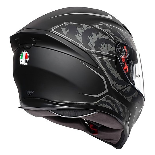 Full Face Motorcycle Helmet AGV K5 S Multi TORNADO Black Silver Matt