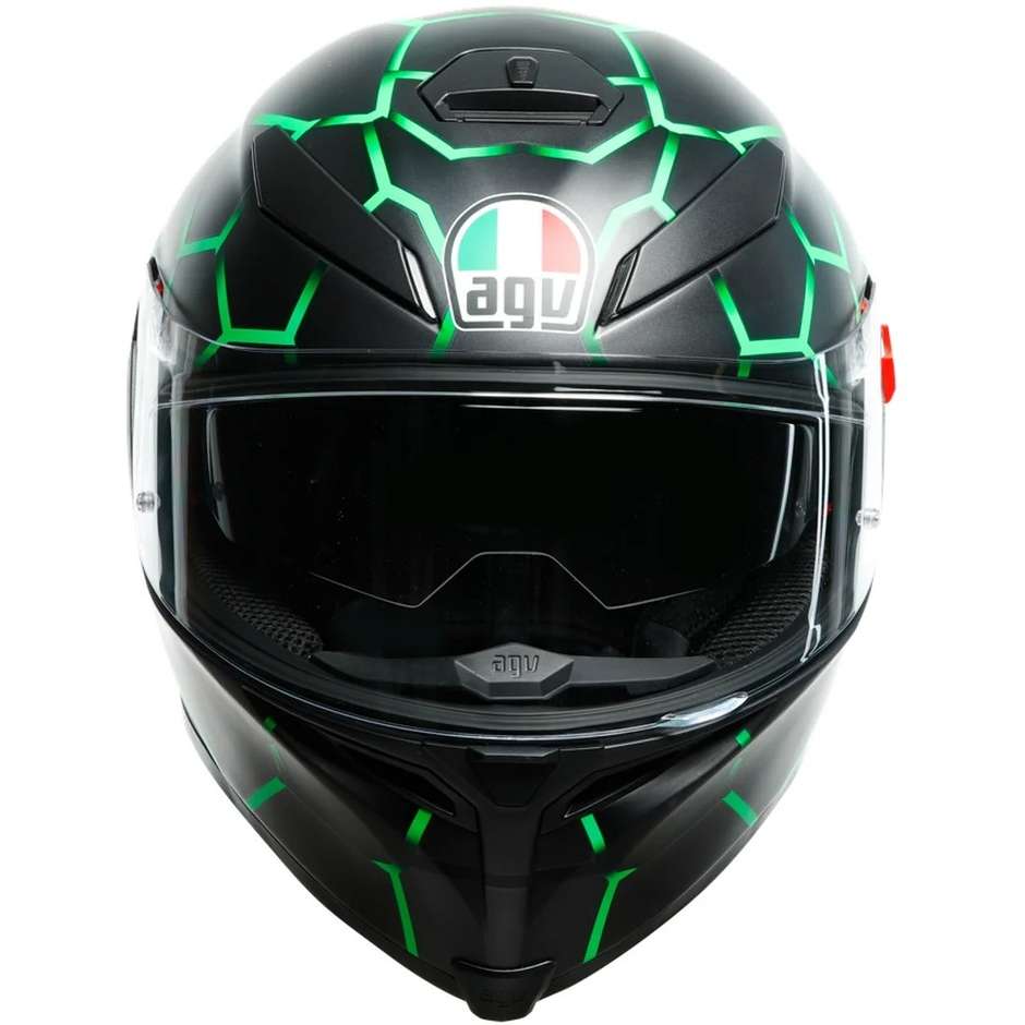 Full Face Motorcycle Helmet AGV K5 S Multi VULCANUM Black Green