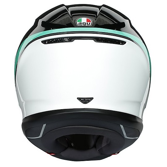 Full Face Motorcycle Helmet AGV K6 Multi MINIMAL Black White Water