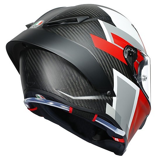 Full Face Motorcycle Helmet AGV PISTA GP RR Multi COMPETITION Carbon White Red FIM Approved