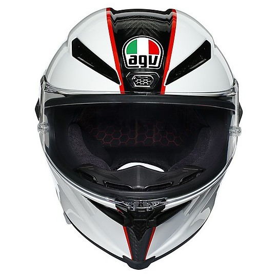 Full Face Motorcycle Helmet AGV PISTA GP RR Multi SCUDERIA Carbon White Red FIM Approved