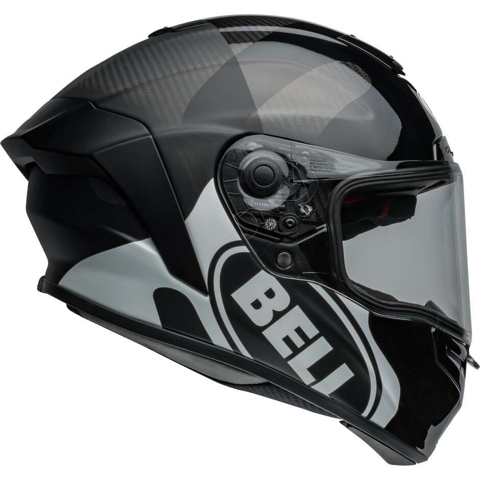 Full Face Motorcycle Helmet BELL RACE STAR FLEX DLX HELLO COUSTEAU ALGAE Black Matt White Glossy
