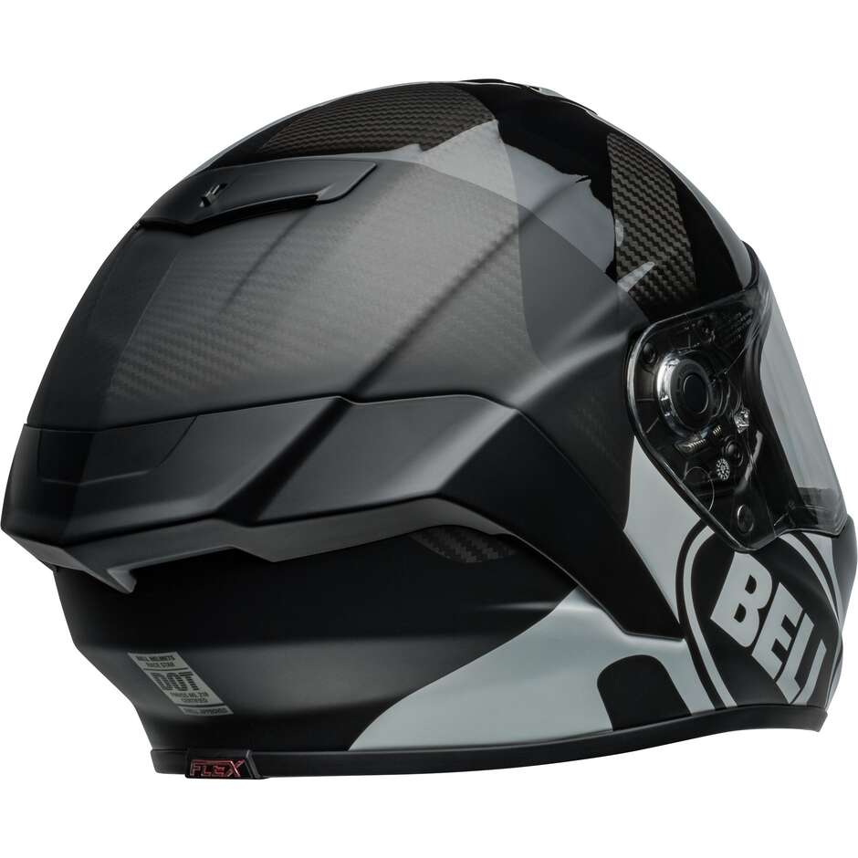 Full Face Motorcycle Helmet BELL RACE STAR FLEX DLX HELLO COUSTEAU ALGAE Black Matt White Glossy