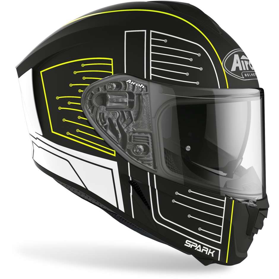 Full Face Motorcycle Helmet Double Visor Airoh SPARK Cyrcuit Matt Black