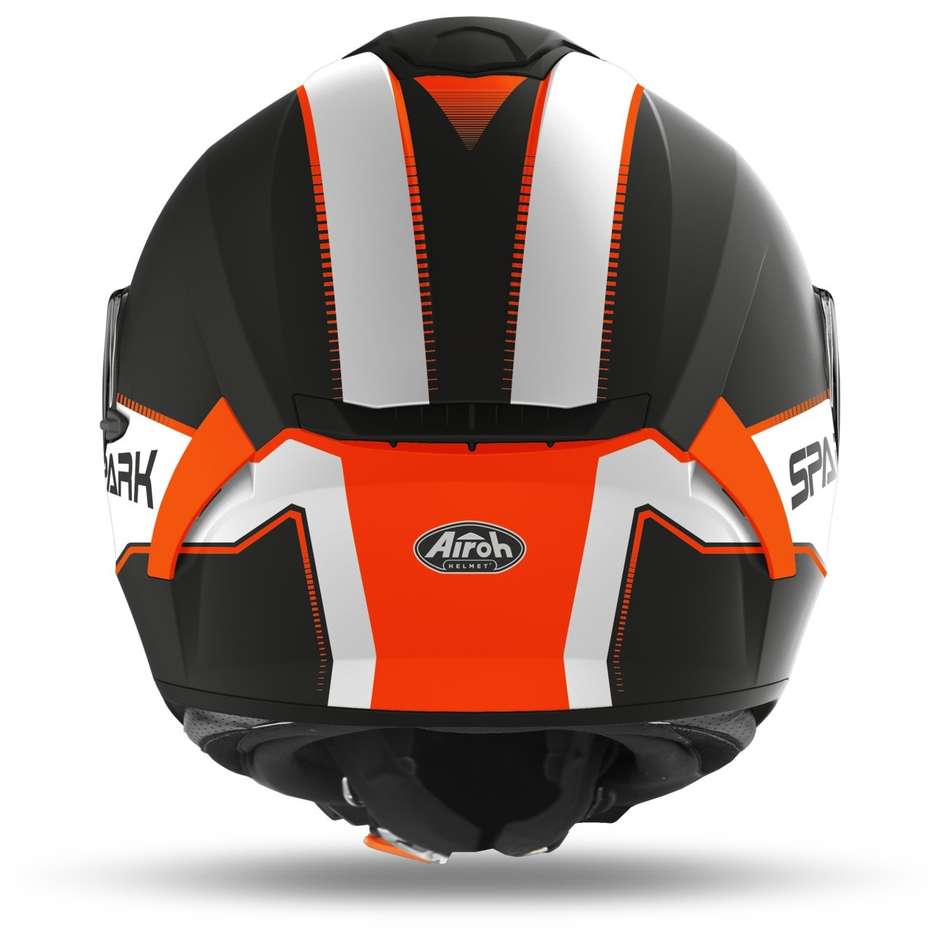 Full Face Motorcycle Helmet Double Visor Airoh SPARK Flow Orange Matt