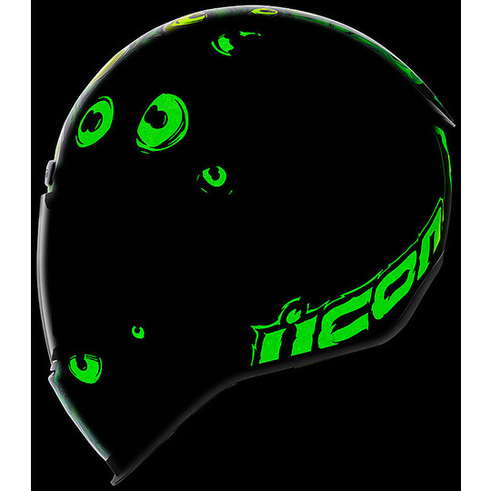 Full Face Motorcycle Helmet Double Visor Icon AIRFORM Innkeeper Green