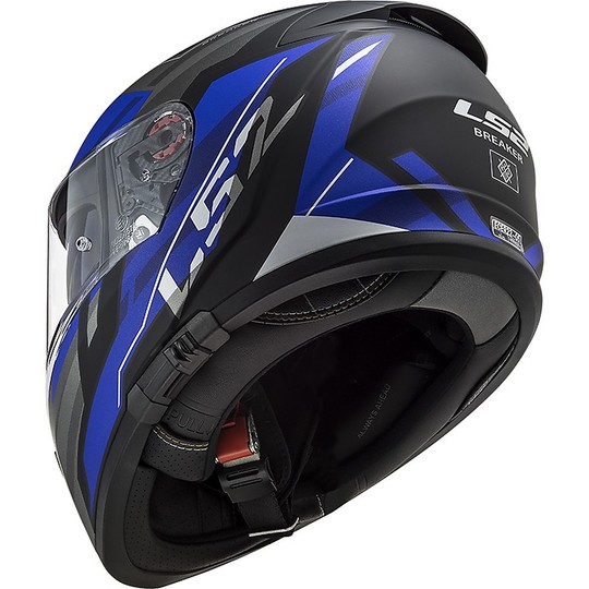 Full Face Motorcycle Helmet Double Visor Ls2 FF390 BREAKER Beta Blue Matt