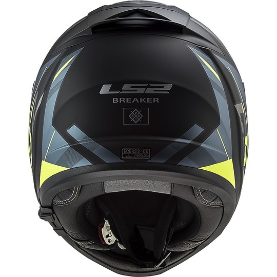 Full Face Motorcycle Helmet Double Visor Ls2 FF390 BREAKER Beta Cobalt Yellow Fluo Matte