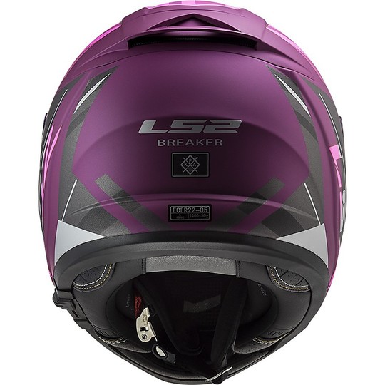 Full Face Motorcycle Helmet Double Visor Ls2 FF390 BREAKER Beta Pink Opaque