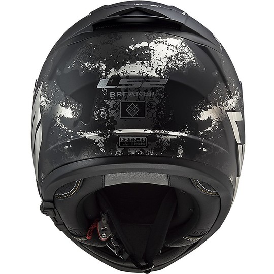 Full Face Motorcycle Helmet Double Visor Ls2 FF390 BREAKER Deft Black Titanium Matt