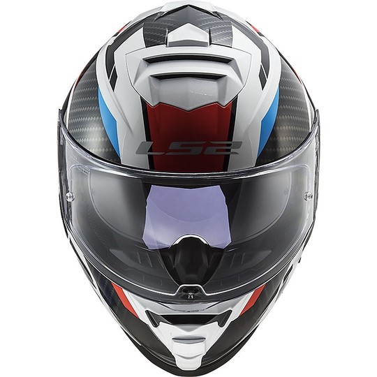 Full Face Motorcycle Helmet Double Visor Ls2 FF800 STORM Racer Blue Red