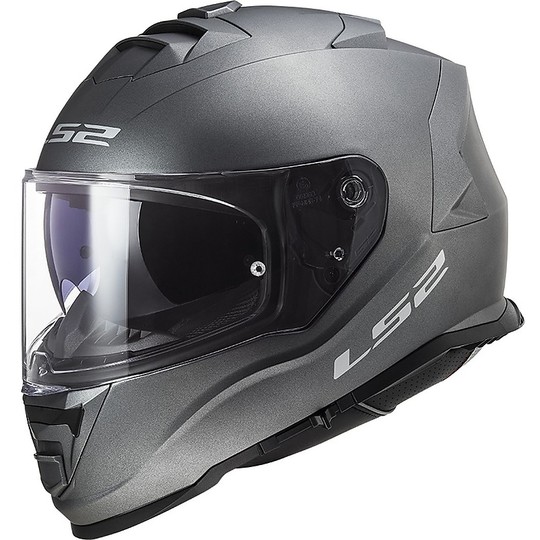 Full Face Motorcycle Helmet Double Visor Ls2 FF800 STORM Solid Titanium Matt