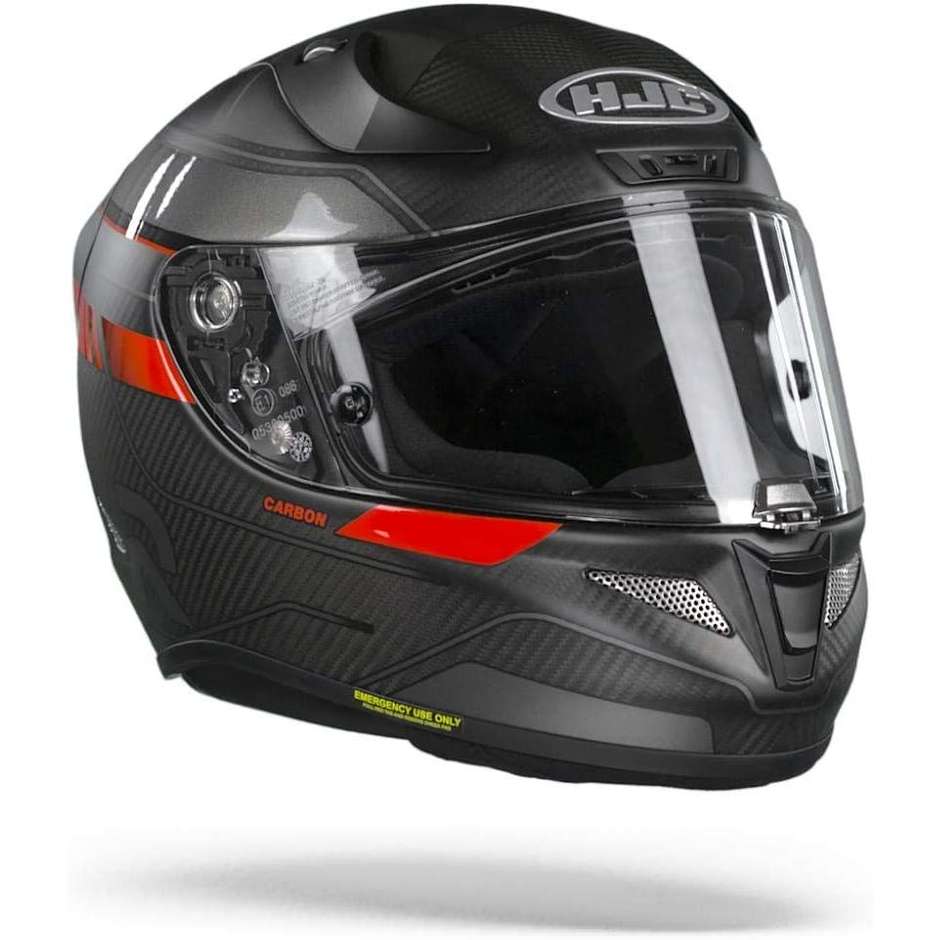 Full Face Motorcycle Helmet HJC Carbon RPHA 11 Carbon NAKRI MC1SF Black Red