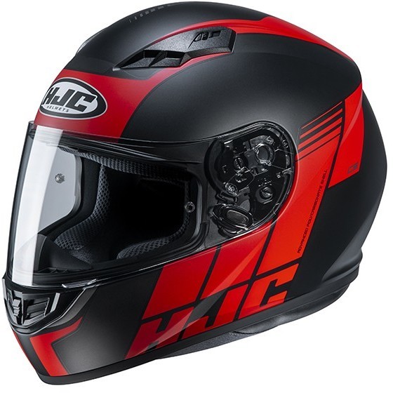Full Face Motorcycle Helmet HJC CS-15 MYLO MC1SF Black Red Matt
