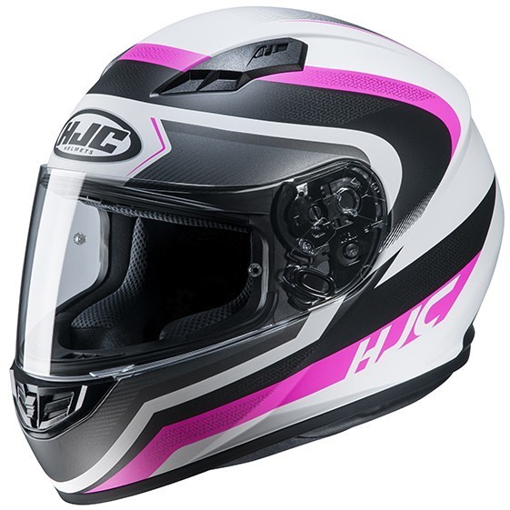 Full Face Motorcycle Helmet HJC CS-15 RAKO MC8HSF White Pink Matt