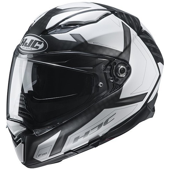 Full Face Motorcycle Helmet HJC F70 DEVER MC5SF Black Matt White