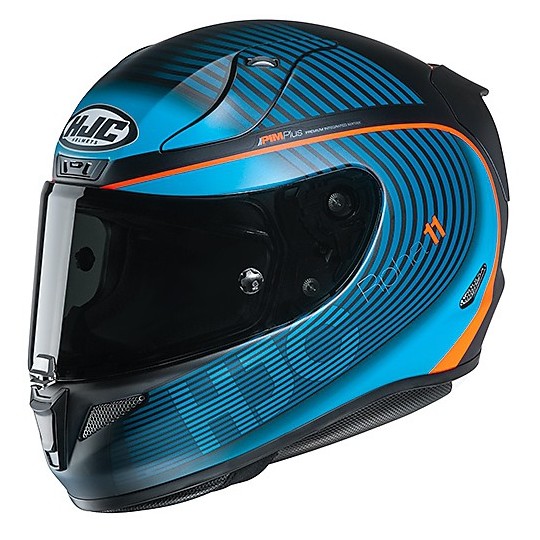 Full Face Motorcycle Helmet HJC Fiber RPHA 11 BINE MC46HSF Black Blue