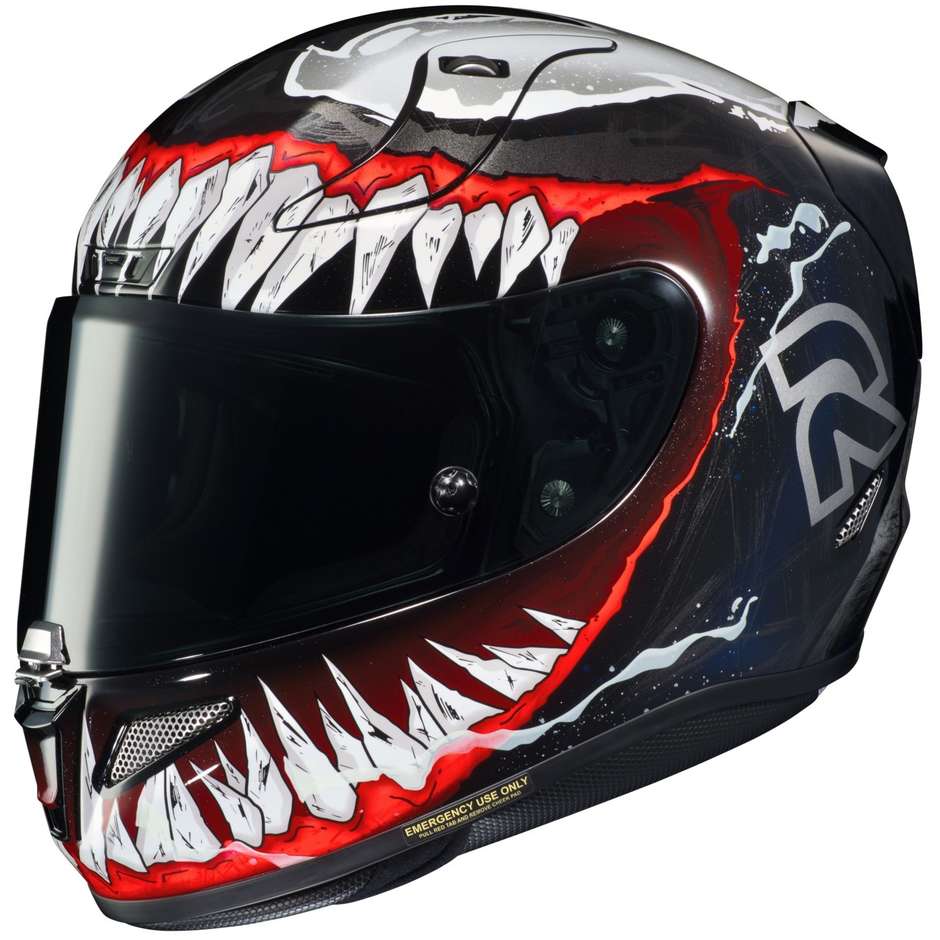 Full Face Motorcycle Helmet HJC Fiber RPHA 11 Marvel VENOM 2 MC1 Black Red