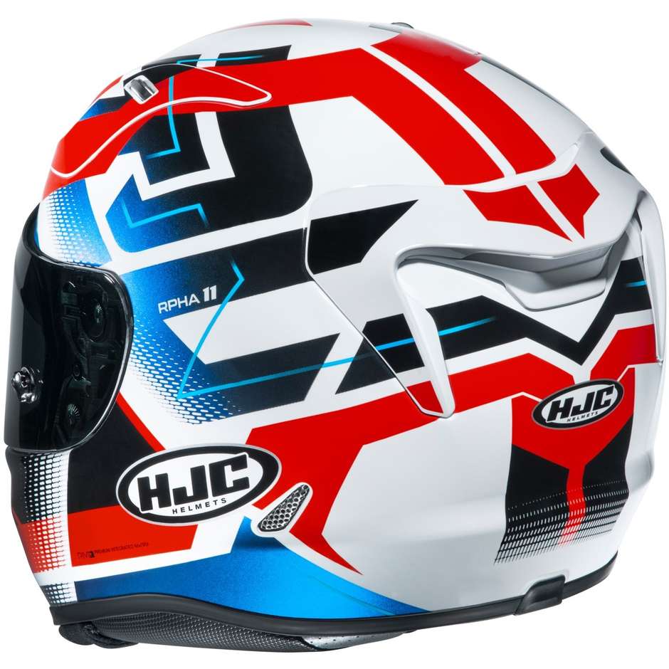 Full Face Motorcycle Helmet HJC Fiber RPHA 11 NECTUS MC21 White Blue Red