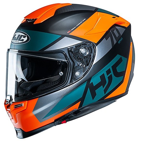 Full Face Motorcycle Helmet HJC Fiber RPHA 70 DEBBY MC7SF Black Orange Green
