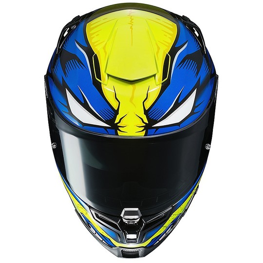 Full Face Motorcycle Helmet HJC Fiber RPHA 70 Marvel WOLVERINE X-MEN MC3H Yellow Blue