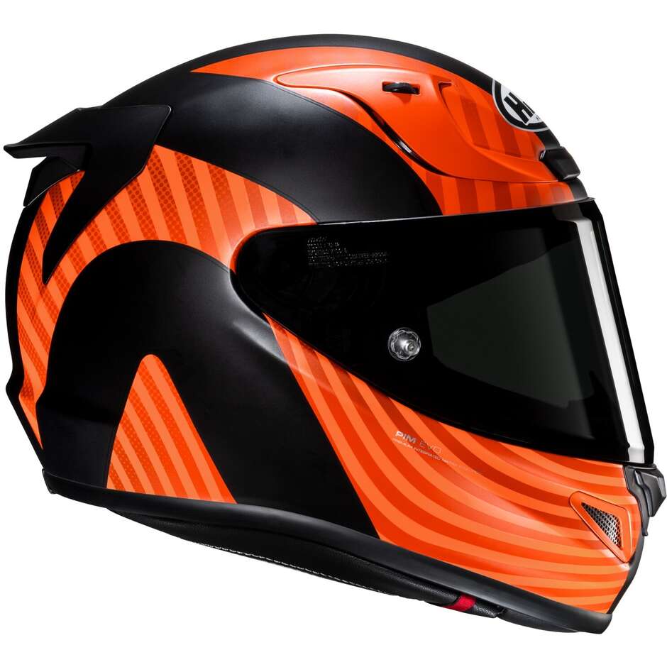 Full Face Motorcycle Helmet Hjc RPHA 12 OTTIN MC47SF Black Orange Green Matt