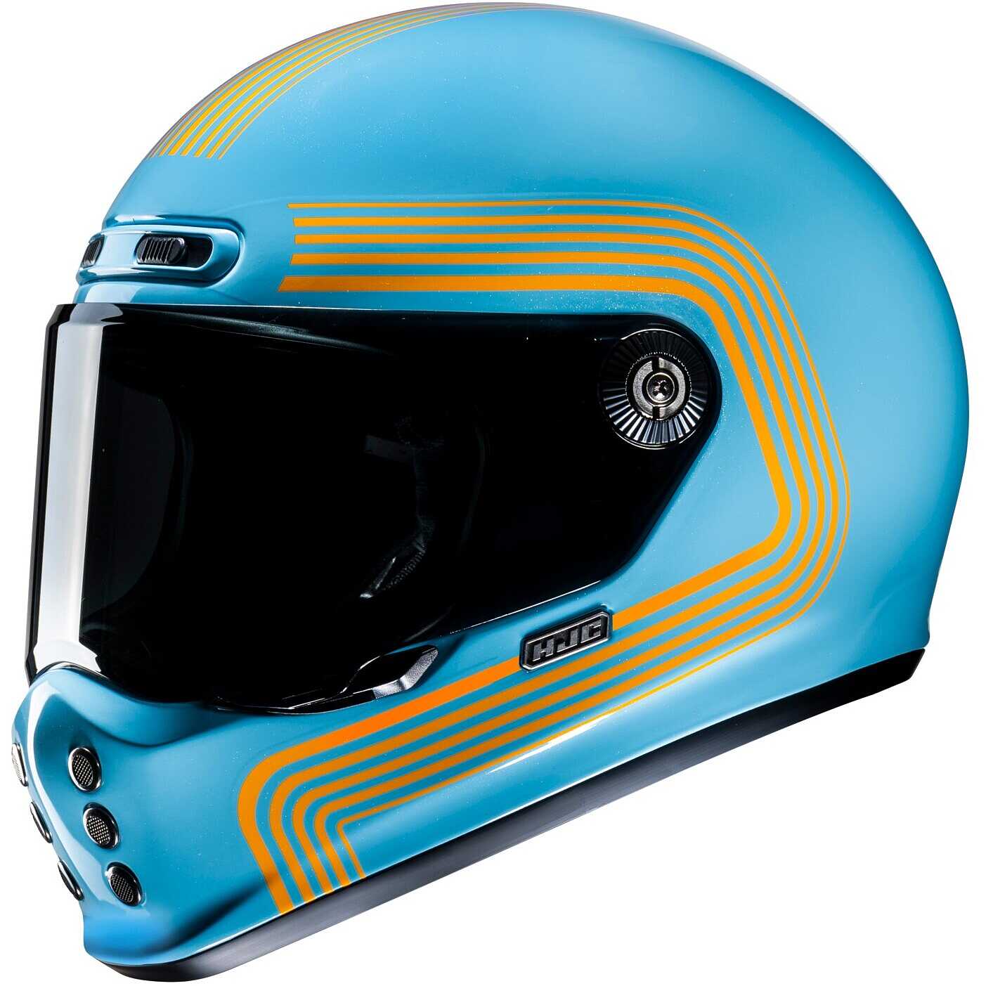 Full Face Motorcycle Helmet Hjc V10 FONI MC27 Light Blue Orange For Sale  Online - Outletmoto.eu