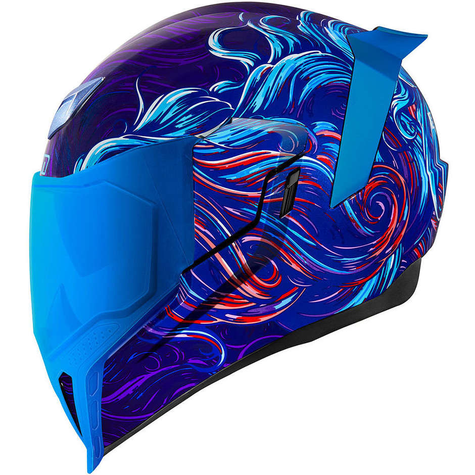Full face motorcycle helmet Icon AIRFLITE BETTA Blue