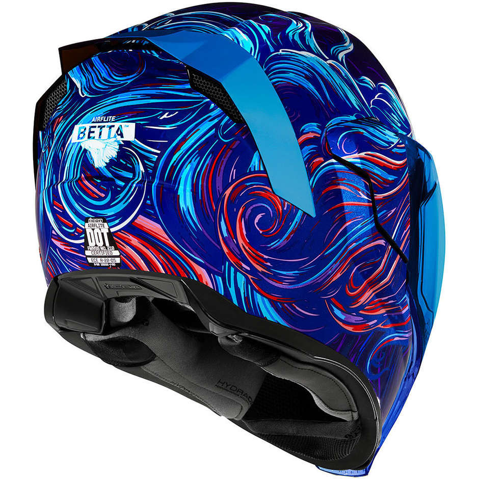 Full face motorcycle helmet Icon AIRFLITE BETTA Blue