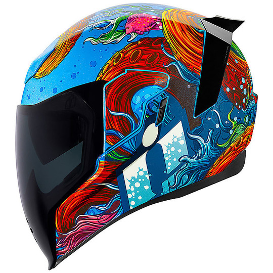 Full Face Motorcycle Helmet Icon AIRFLITE Inky Blue