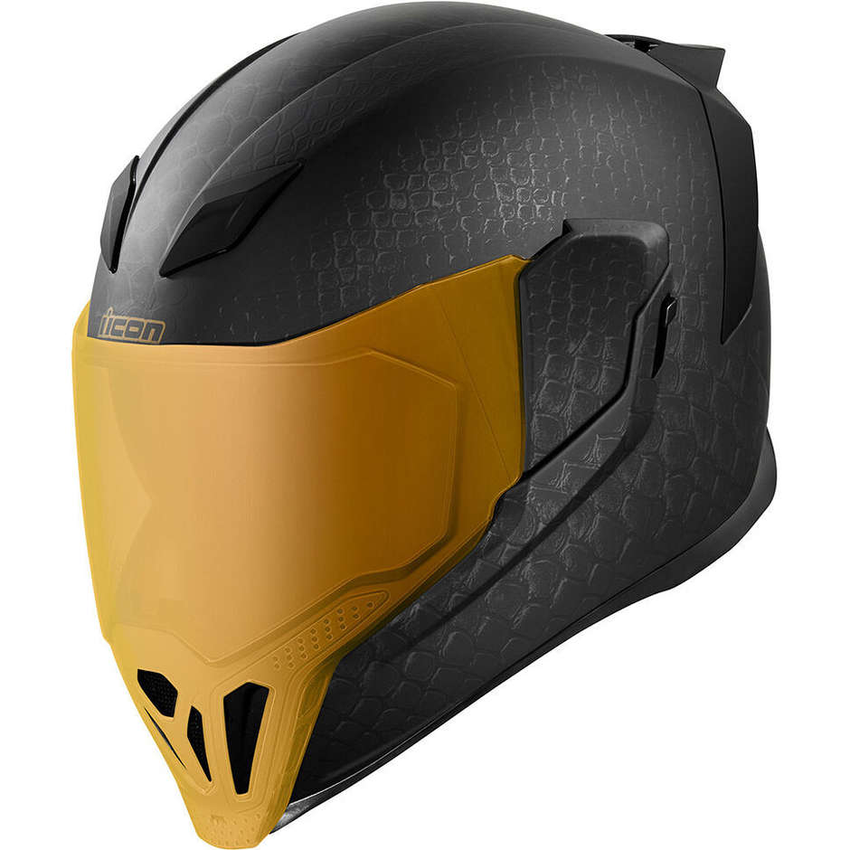 Full Face Motorcycle Helmet Icon AIRFLITE NOCTURNAL Black