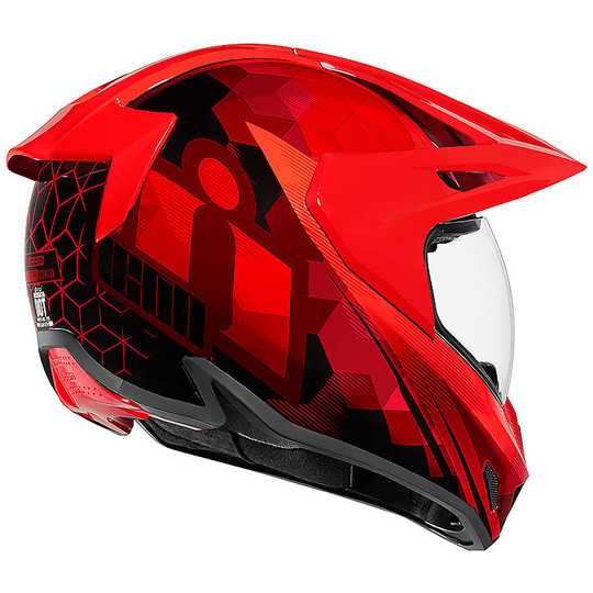 Full Face Motorcycle Helmet Icon VARIANT PRO Acension Red