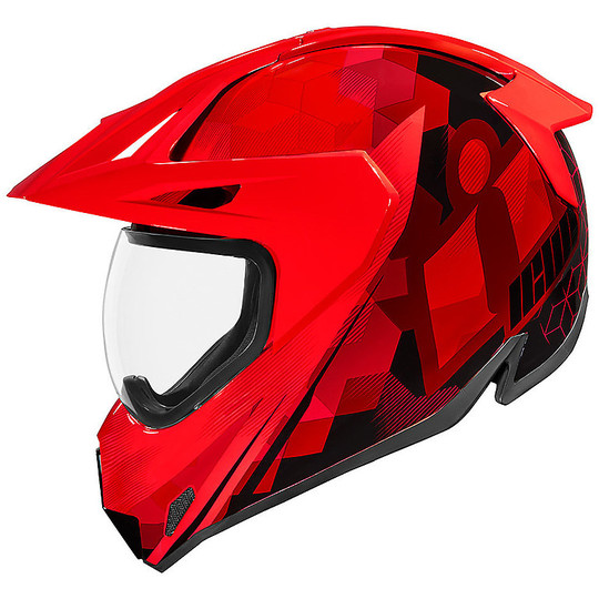 Full Face Motorcycle Helmet Icon VARIANT PRO Acension Red