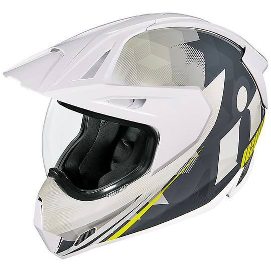 Full Face Motorcycle Helmet Icon VARIANT PRO Acension White