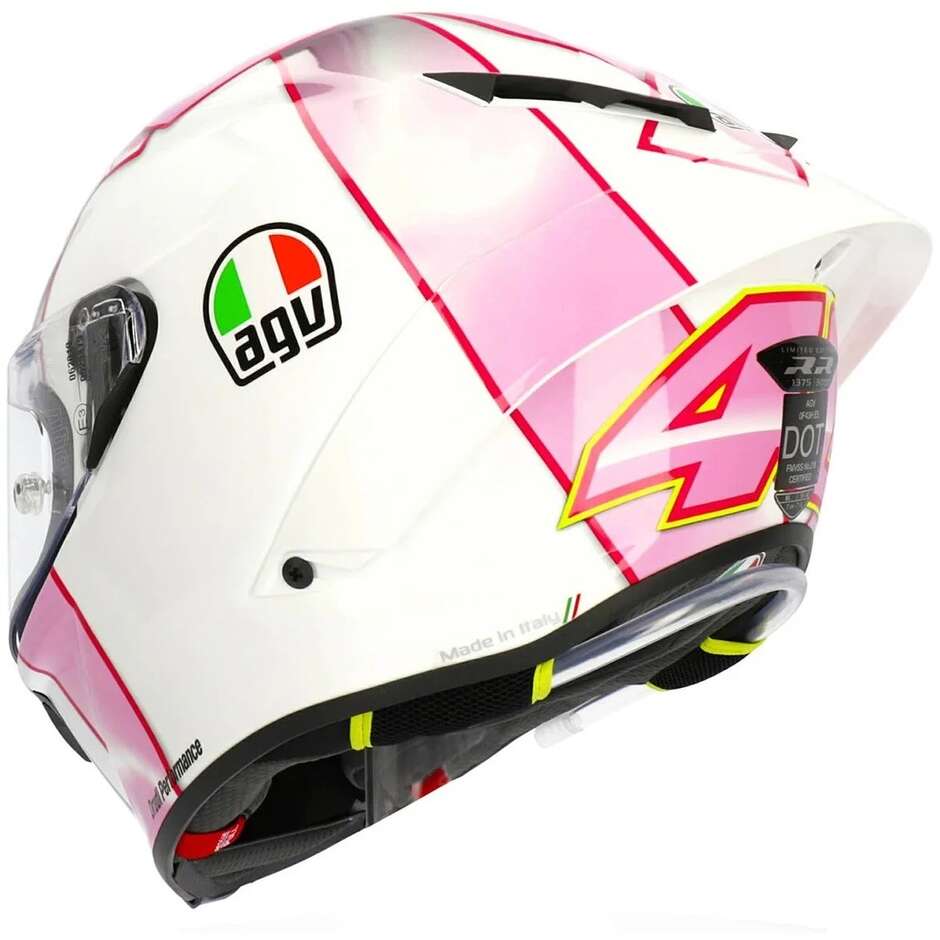 Full Face Motorcycle Helmet in Carbon AGV PISTA GP RR Limited Edition ROSSI MISANO 2021