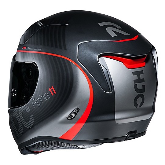 Full Face Motorcycle Helmet in Fiber HJC RPHA 11 BINE MC1SF Black Red