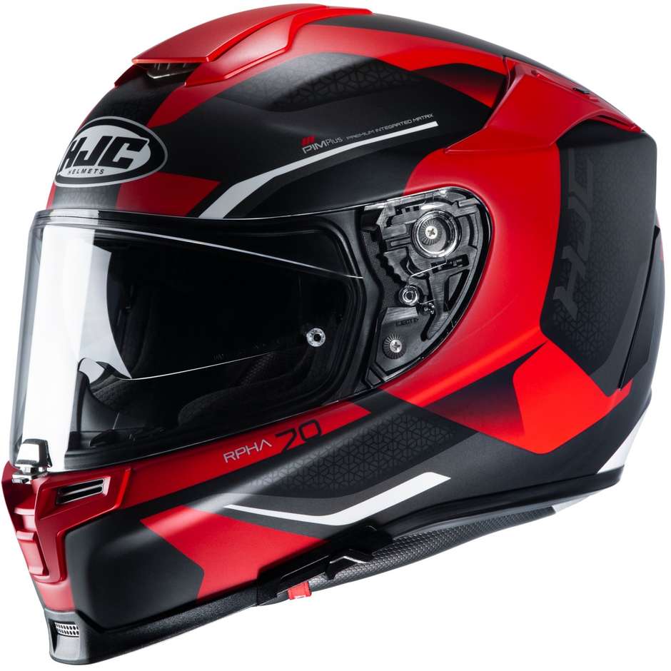 Full Face Motorcycle Helmet In Fiber HJC RPHA 70 KOSIS MC1SF Black Red Matt