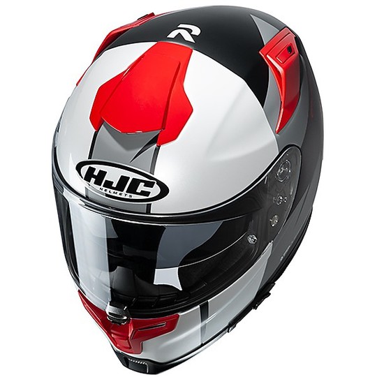 Full Face Motorcycle Helmet In Fiber HJC RPHA 70 TERIKA MC1SF White Black Red