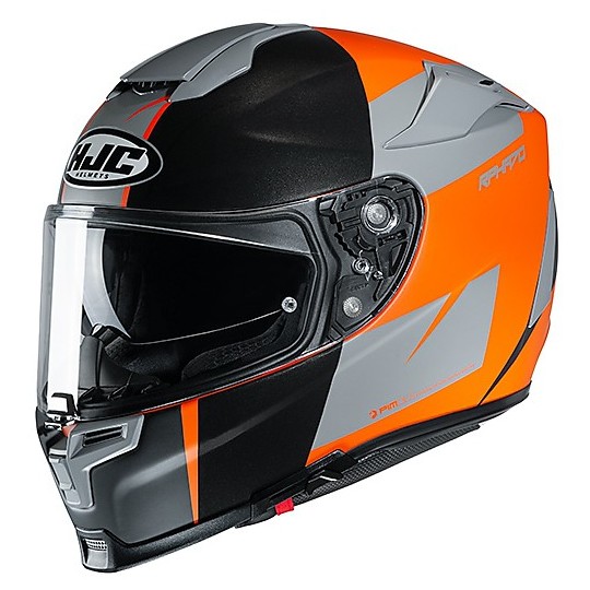 Full Face Motorcycle Helmet In Fiber HJC RPHA 70 TERIKA MC7SF Black Orange Gray