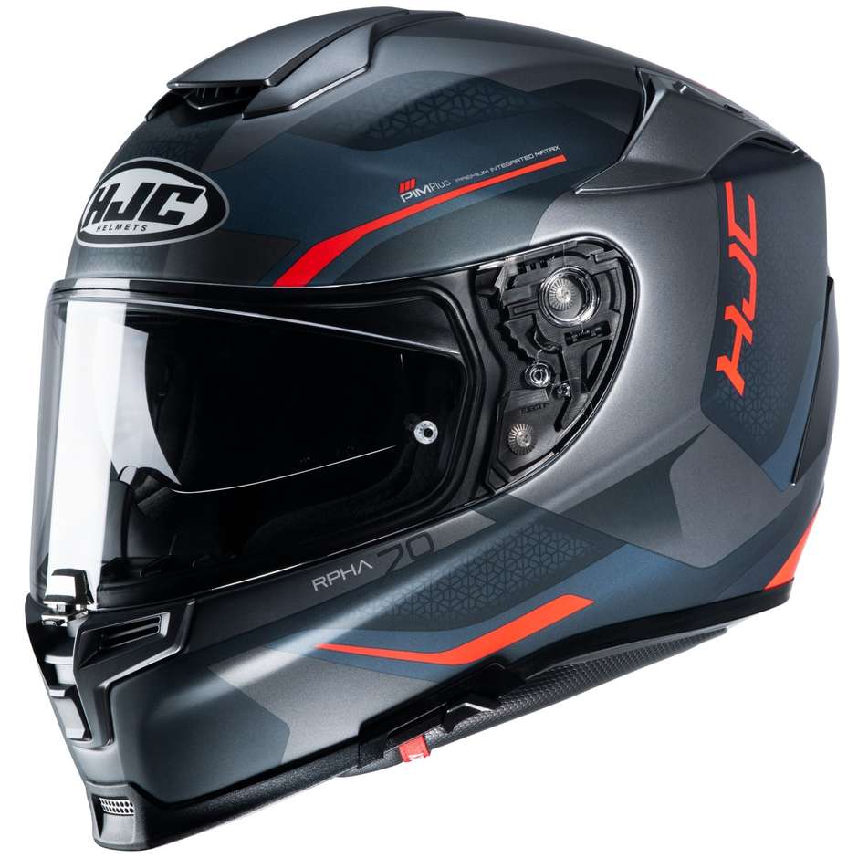 Full Face Motorcycle Helmet In HJC Fiber RPHA 70 KOSIS MC6HSF Black Gray Red